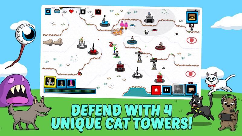 信赖的伙伴城堡防御战中文汉化中文版（Cats and Cosplay）图3: