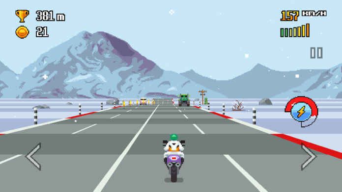复古公路摩托赛车游戏最新安卓版下载图1: