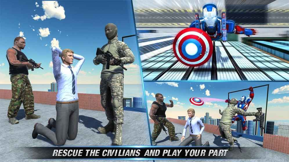 飞行救援英雄上尉机器人美国手机游戏最新安卓版图2: