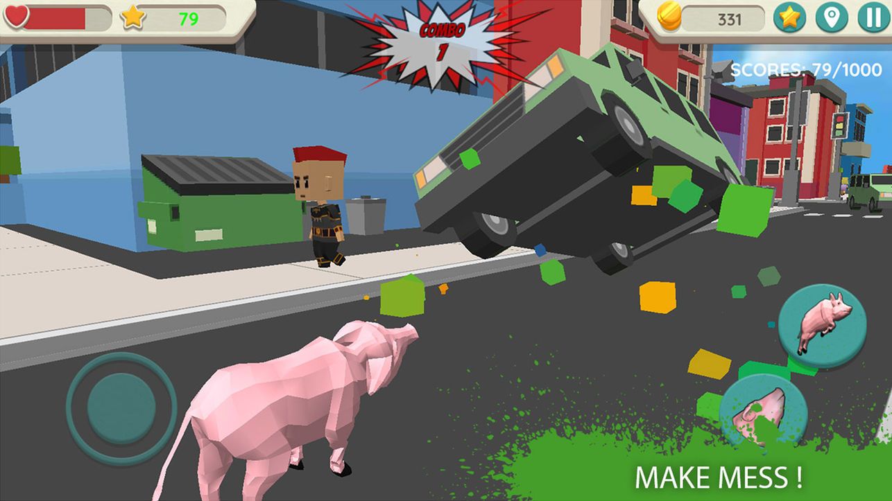 疯狂小猪模拟器手机游戏官方版下载（Crazy Pig Simulator）图4: