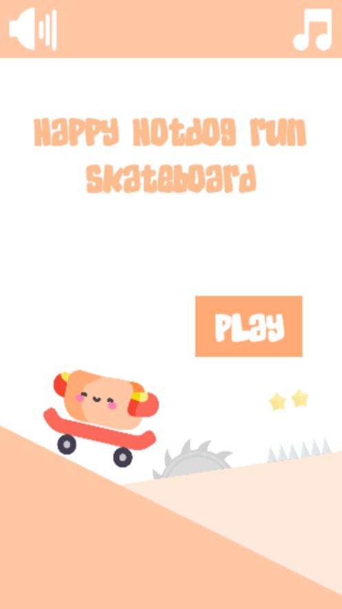 欢乐热狗玩滑板游戏安卓版（Happy hotdog Run Skateboard）图2: