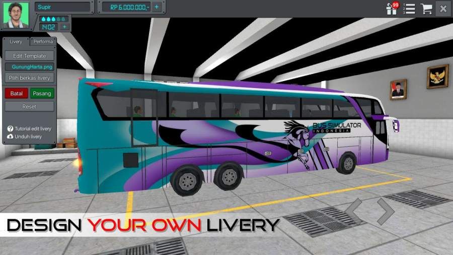 印尼巴士模拟器中国版新型双层巴士更新手机游戏下载图1: