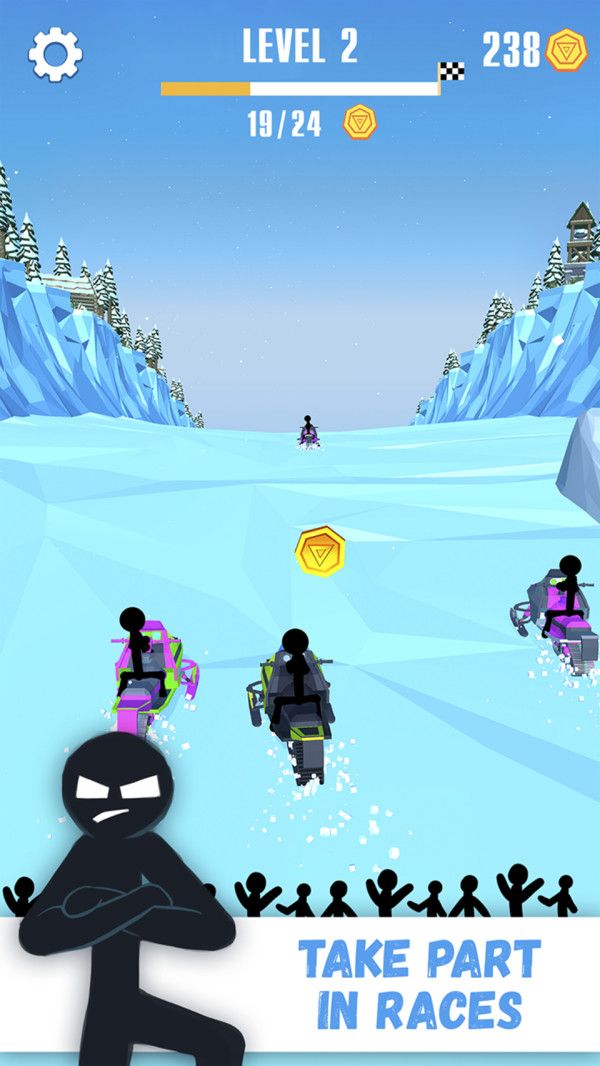 火柴人雪橇赛游戏免费金币下载图片1