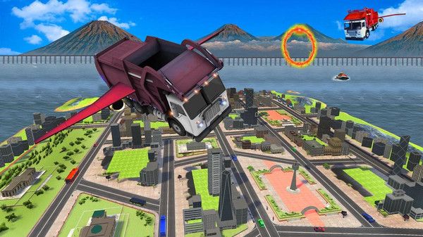 飞行垃圾车模拟驾驶游戏安卓版下载图1: