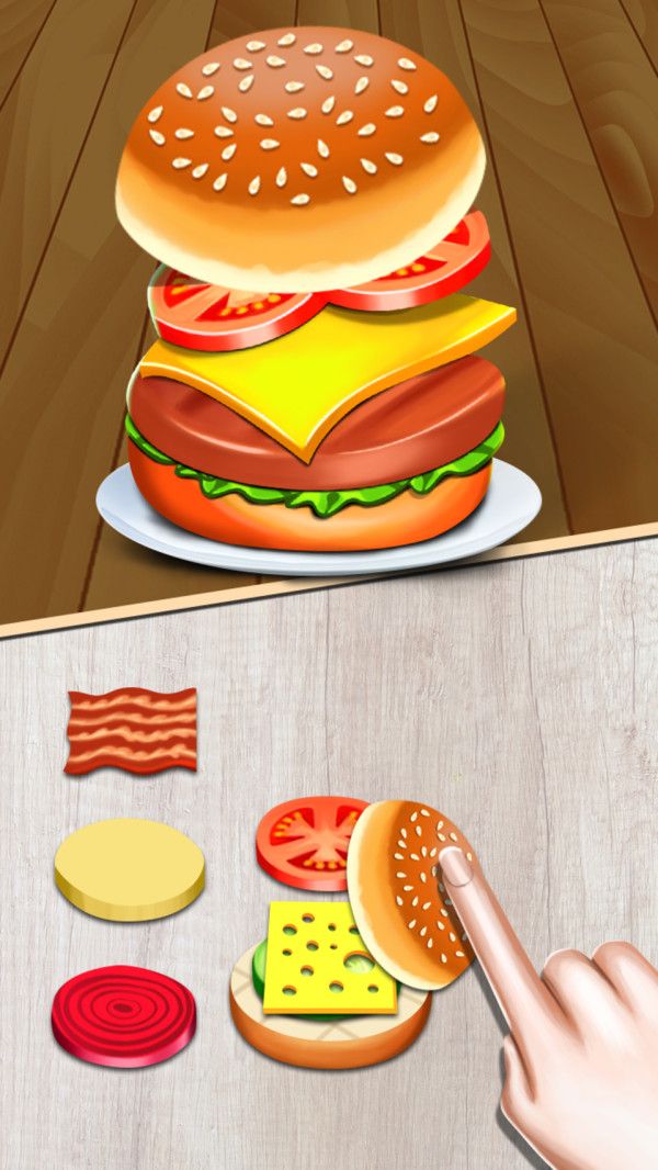 儿童汉堡包制作游戏安卓中文版图片1
