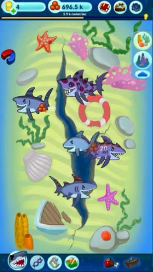鲨鱼合成进化模拟器游戏免费金币中文最新版截图4: