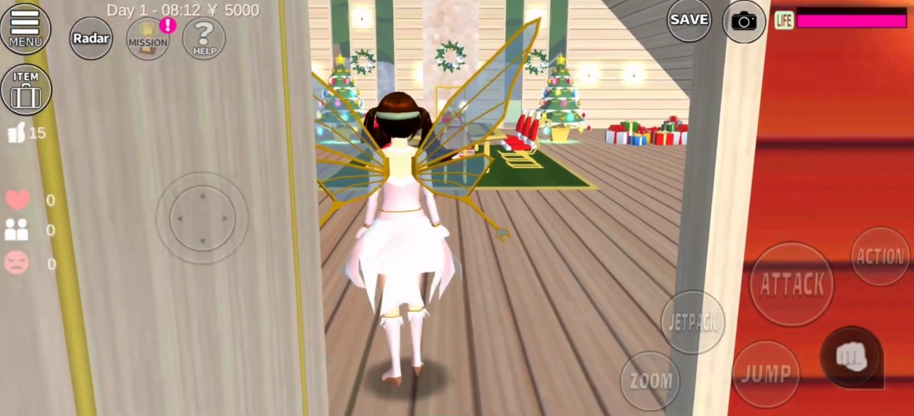 樱花校园模拟器1.038.08圣诞节更新了精灵服英文版图4: