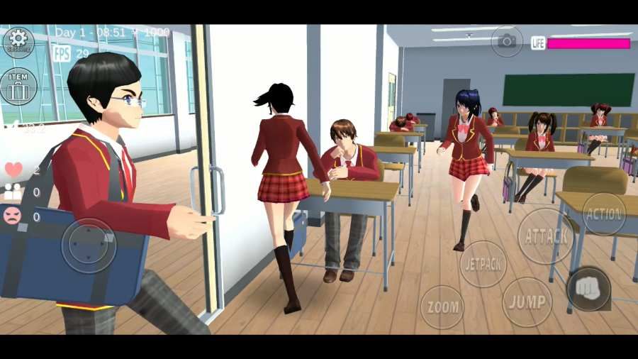 樱花校园模拟器不良少女中文最新版图片2