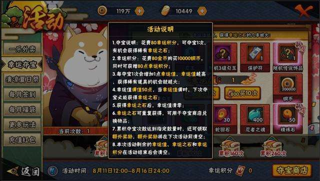 火影忍者幸运夺宝多少金币出忍者？幸运夺宝多少金币出a分析[多图]图片3