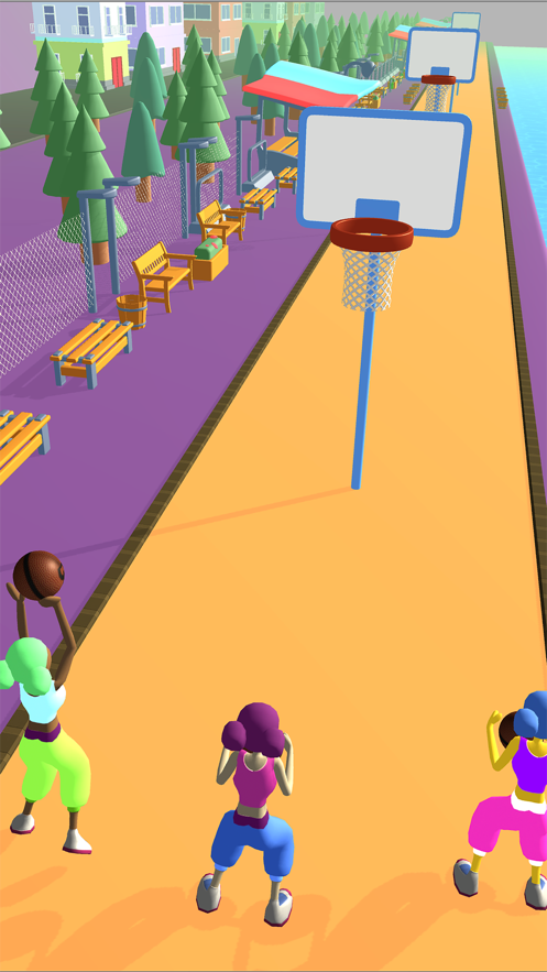 女孩跳跃投篮游戏IOS手机版图1: