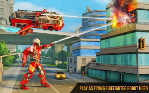 飞行消防车变身机器人游戏最新手机版图片2