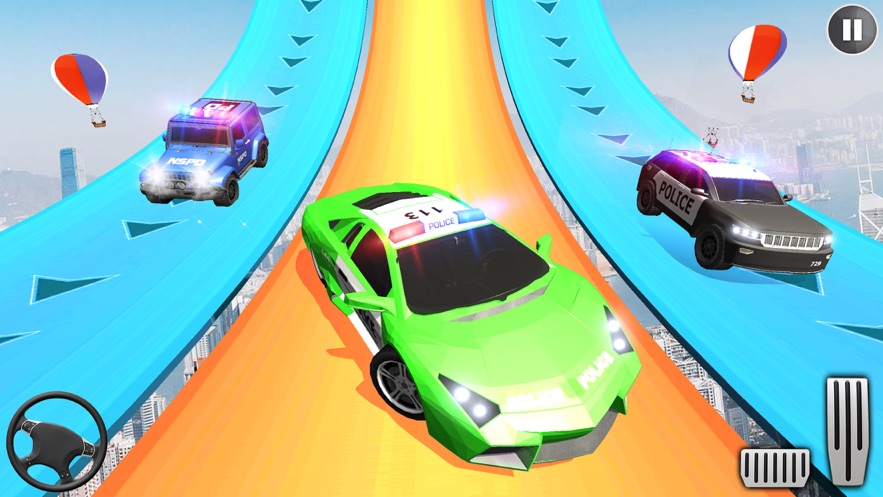 警车巨型坡道特技3D游戏官方安卓版图2: