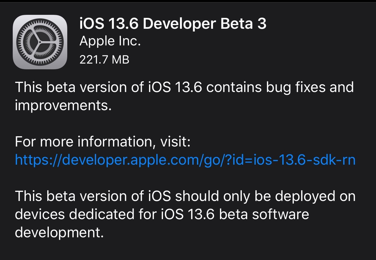 iOS13.6Beta3预览版描述文件固件大全更新图1: