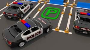 真实警车停车场3D游戏图1