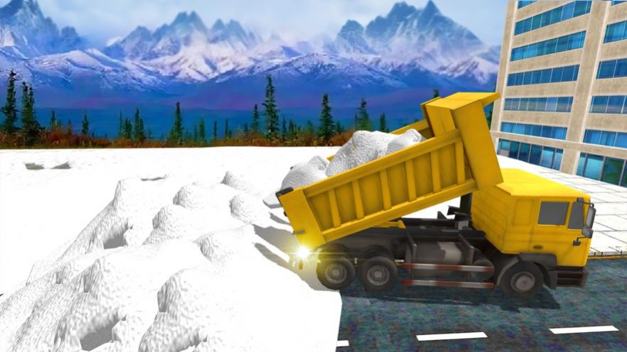 真正的挖掘机扫雪模拟器起重机游戏手机版截图2: