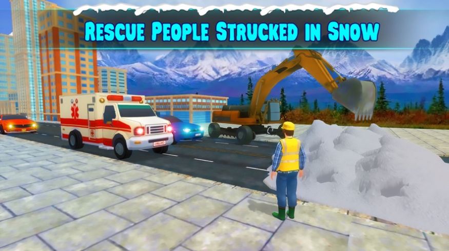 真正的挖掘机扫雪模拟器起重机游戏手机版图2: