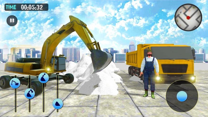 真正的挖掘机扫雪模拟器起重机游戏手机版截图5: