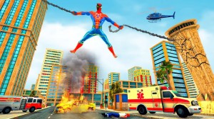 绳索飞行超级蜘蛛游戏官方版(Flying Rope Superhero Mission)图片1