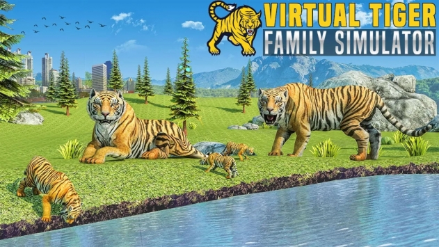 虚拟老虎家族模拟器游戏中文版（Virtual Tiger Family Simulator）图2: