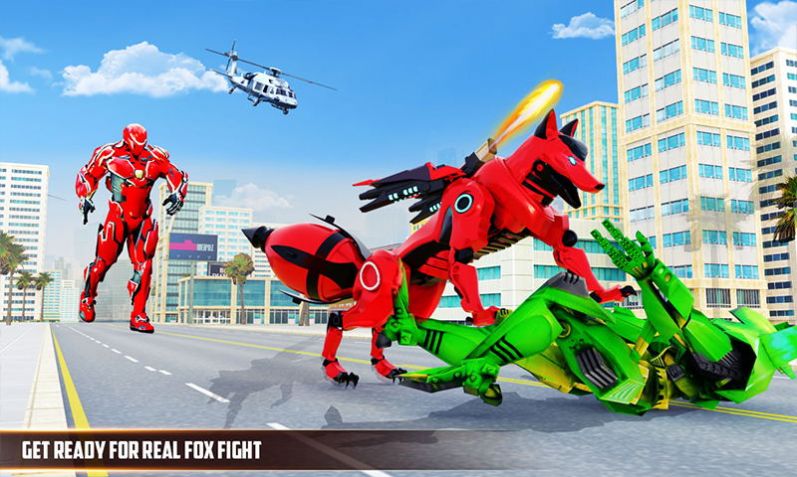 狐狸机器人城市战争游戏官方版（(Wild Fox Transform Bike Robot War)）截图2: