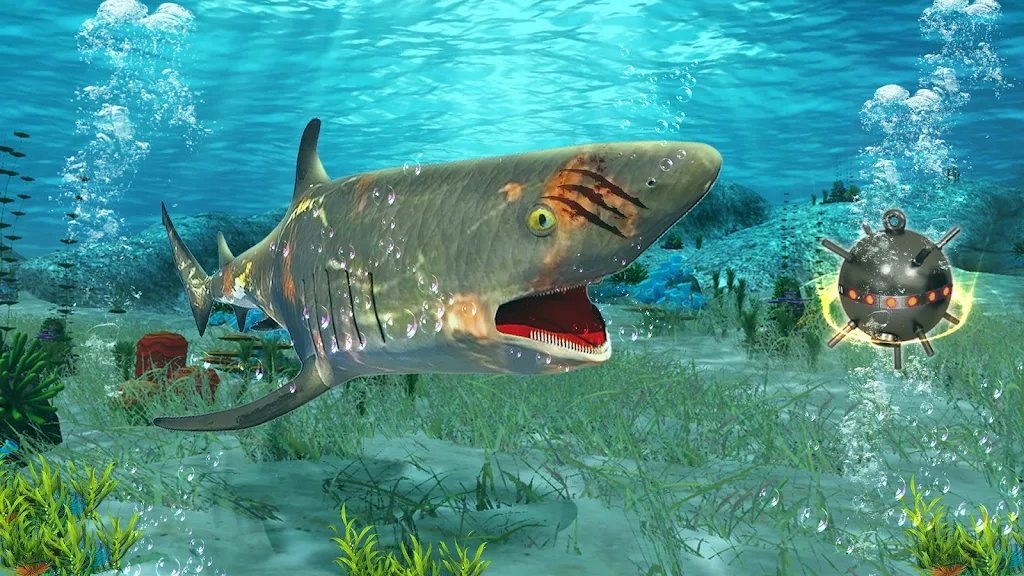 海鲨世界攻击3D游戏中文版（Sea Shark Attack）图1: