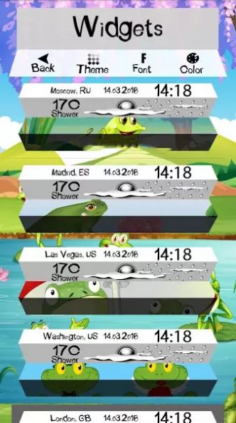 时钟天气青蛙主题小组件app手机最新下载图2: