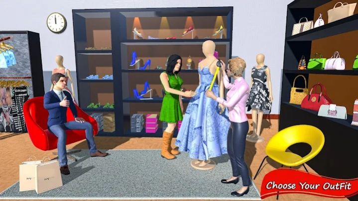 幸福的婚礼家庭梦想3D游戏安卓中文版（Virtual Wedding Happy Family）图2: