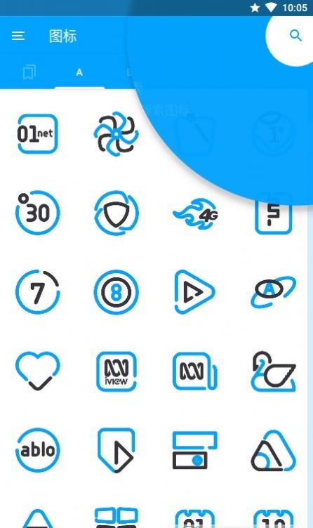 LineBlack Blue图标包app最新版图1:
