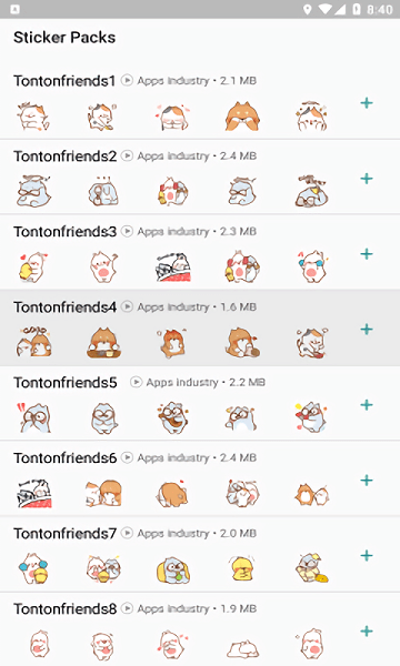 Animated Tonton friends Stickers动画贴纸app免费版1
