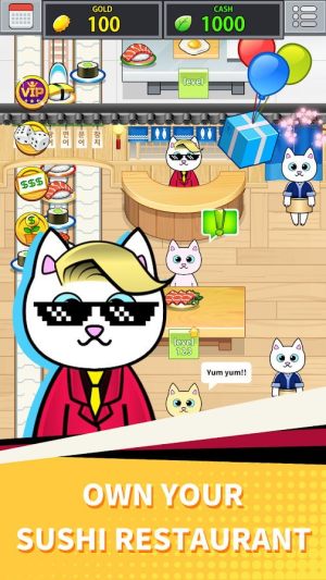 猫咪寿司大亨游戏官方版(IdleSushiTycoon)图片1