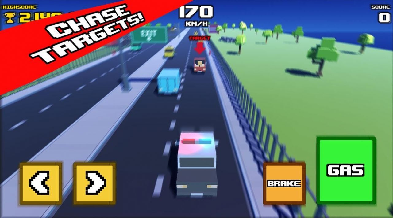 疯狂之路警方追捕游戏官方版(Crazy Road: Police Chase)图3:
