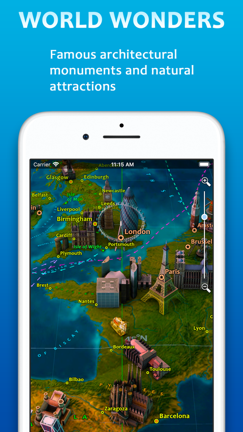 3D地球世界地图集ios苹果版App图1: