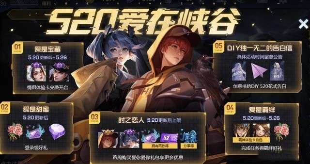 王者荣耀520情侣皮肤2021图片大全（520返场皮肤2021详情介绍）