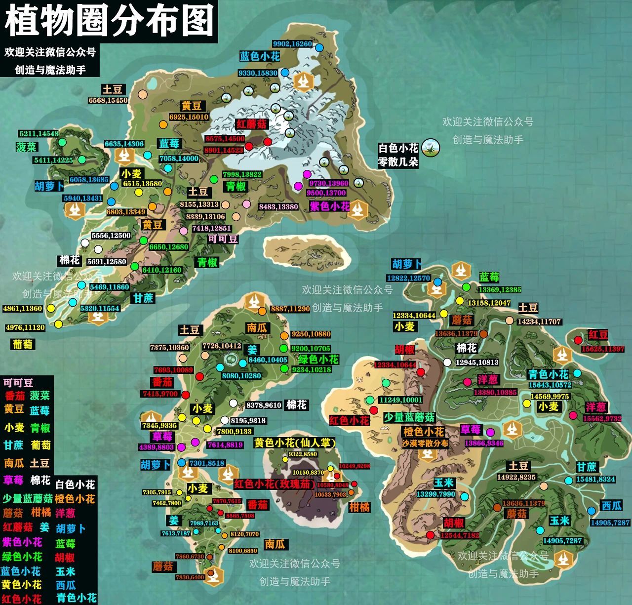 创造与魔法怎么召唤雪怪（召唤雪怪技巧和青色小花位置大全）