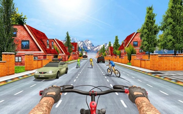 炫酷自行车赛车手3D游戏安卓版截图1: