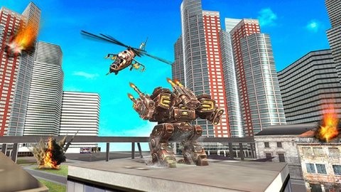 武装直升机机器人模拟器游戏手机版图片1