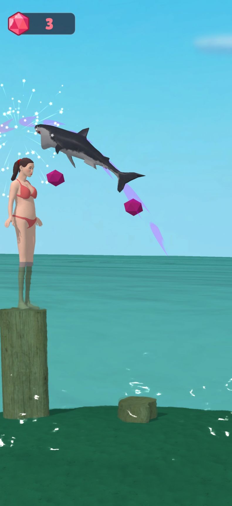 会跳水的鲨鱼3D手机游戏最新版图片1