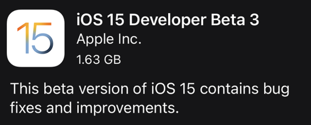 苹果ios15 beta3公测版官方下载更新图2: