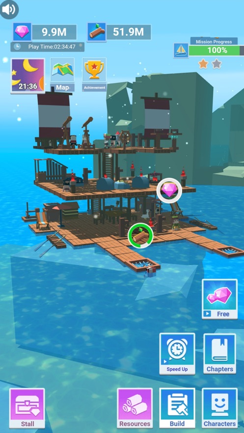 木筏海上漂流模拟器游戏官方手机版图2: