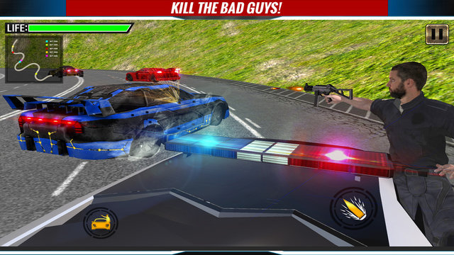爬山警察VS犯罪分子汽车射击游戏安卓版图片1