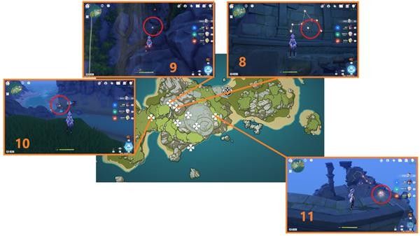 原神危危岛8个星光凝核收集攻略：危危岛星光凝核华丽宝箱位置一览[多图]图片8