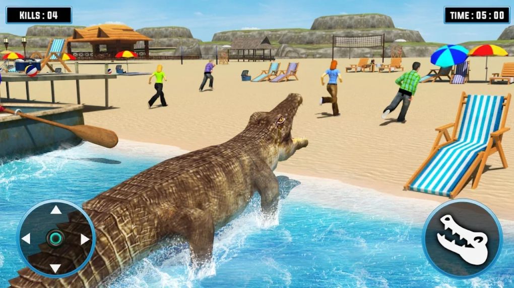 海滩鳄鱼3d游戏中文版(Crocodile Attack)图1: