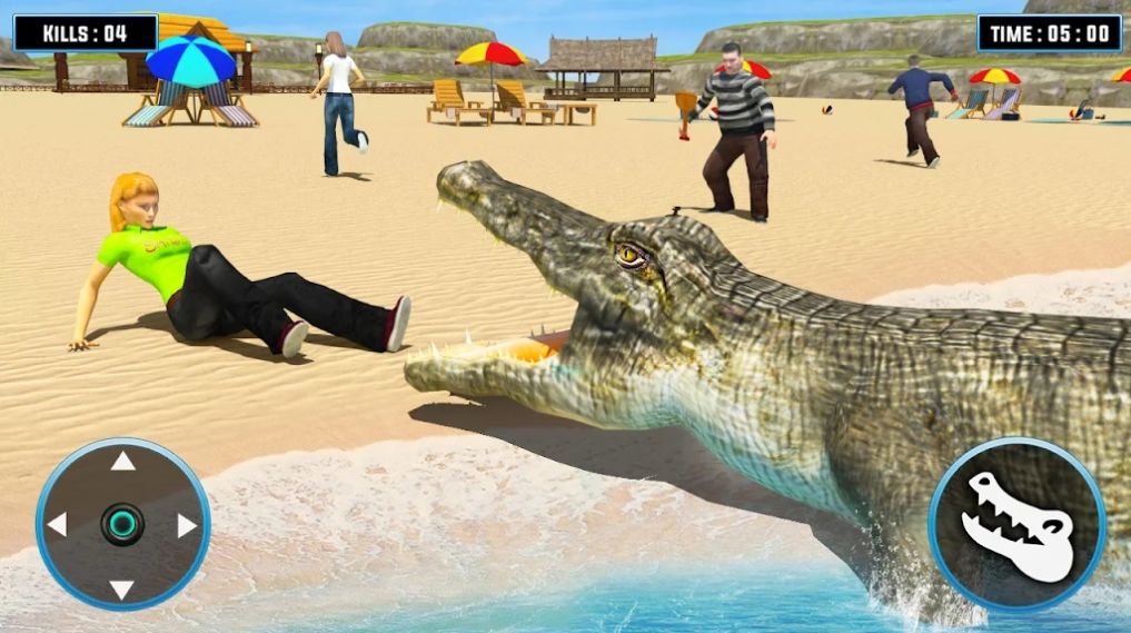 海滩鳄鱼3d游戏中文版(Crocodile Attack)图2:
