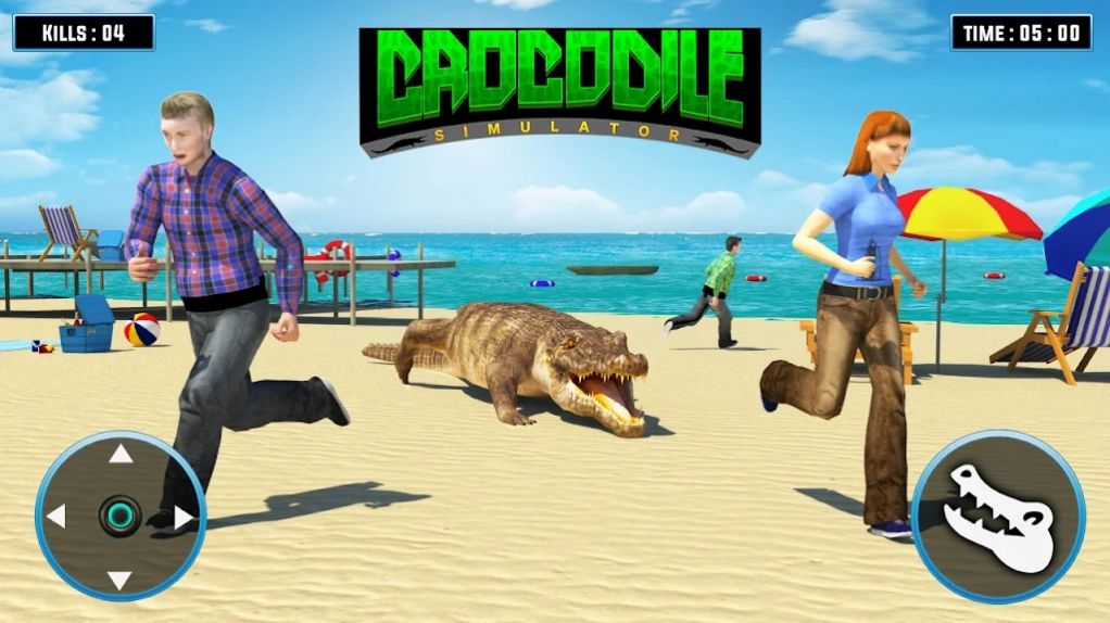 海滩鳄鱼3d游戏中文版(Crocodile Attack)图3: