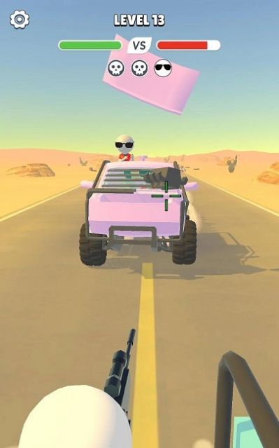 皮卡机枪手游戏安卓版（Hit Cars 3D）截图2: