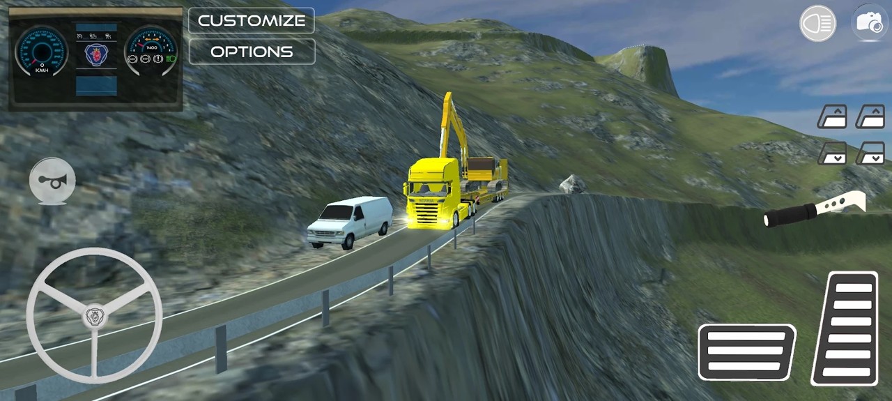 危险的道路卡车司机游戏中文版（Dangerous Roads Trucker）截图1: