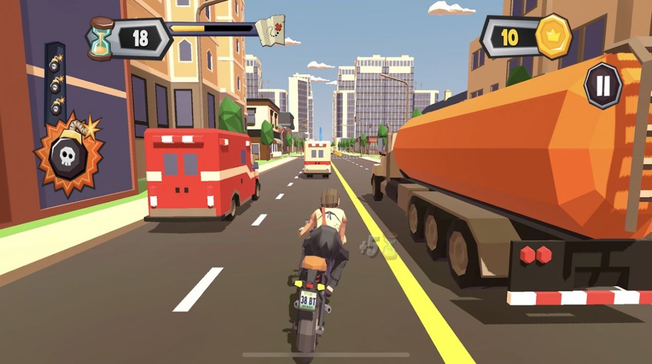 混乱交通摩托车骑士游戏中文版（Chaos Traffic Motorbike Rider）图2: