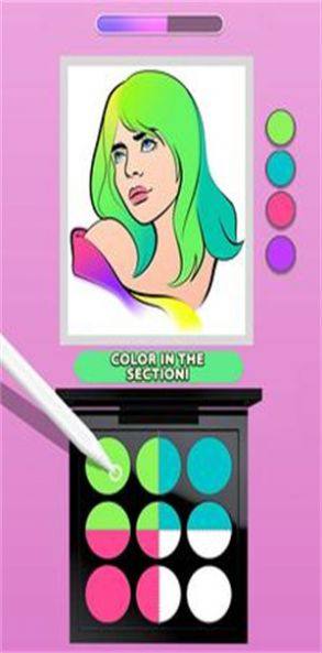 化妆套件色彩混搭游戏图2