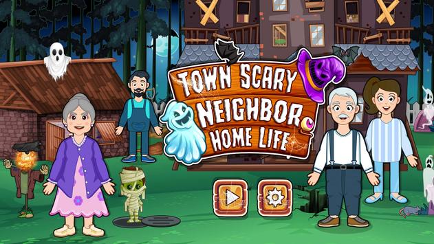 我可怕的小镇鬼屋生活游戏中文手机版（Town Scary Neighbor Home Life）图1: