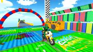 超级坡道摩托车特技3D游戏安卓中文版（SuperHero Bike）图片1
